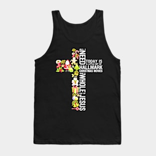 Cross Christmas  Typographic Tank Top